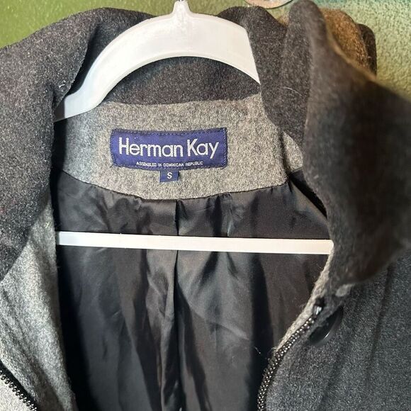 Herman Kay gray wool women’s small coat - Picture 7 of 8